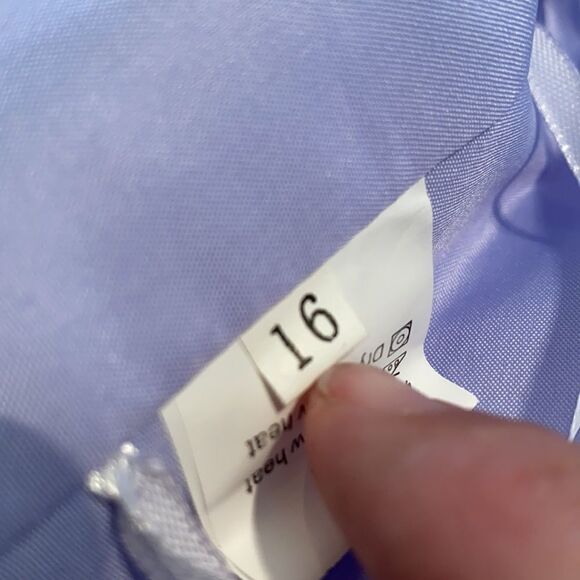 Women’s Strapless Lilac/Silver Formal Prom Party Dress Corset Back Size 16 *READ - Picture 5 of 11